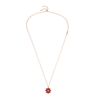 Lotus / Necklace Red Rose Gold