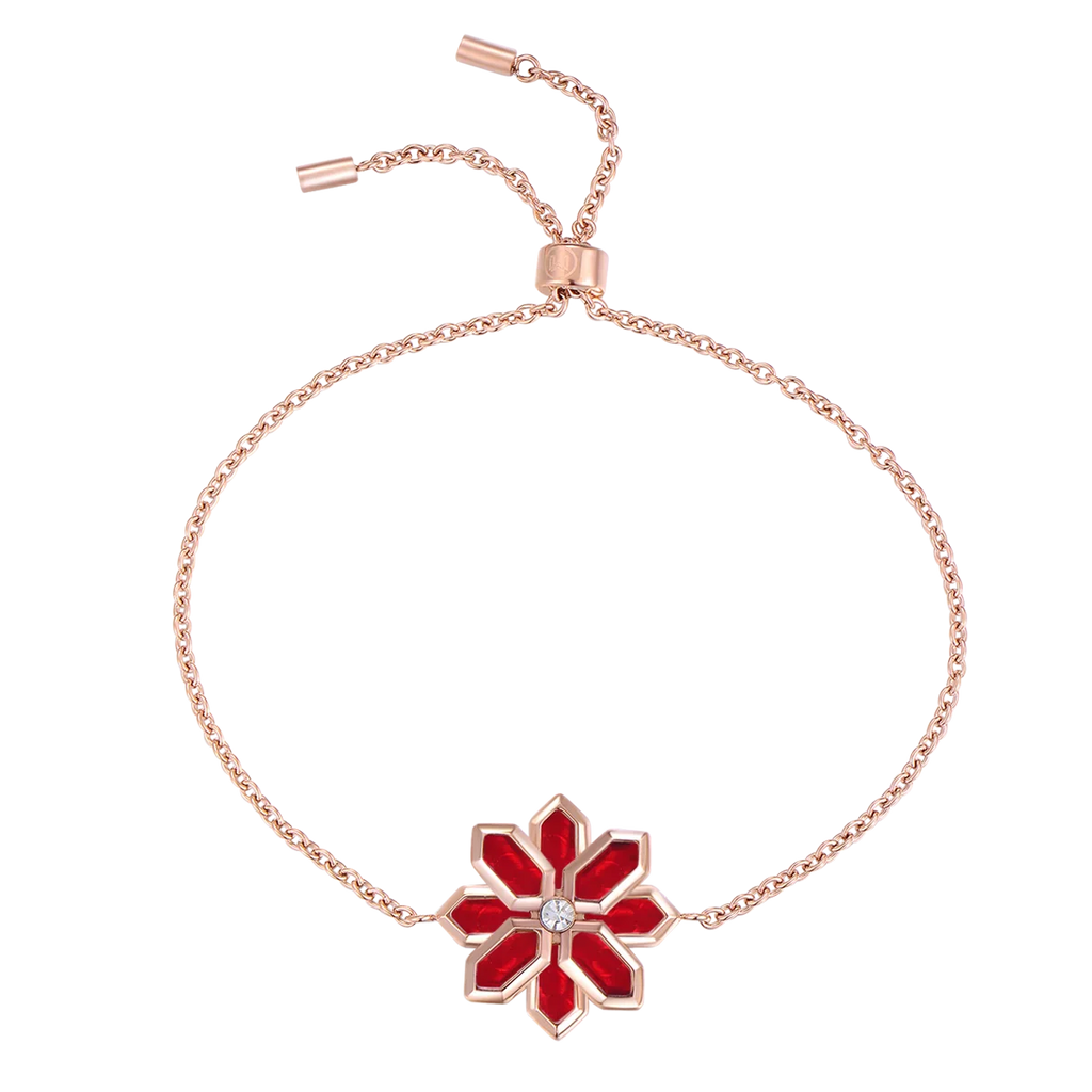Lotus / Bracelet Red Rose Gold