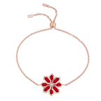 Lotus / Bracelet Red Rose Gold