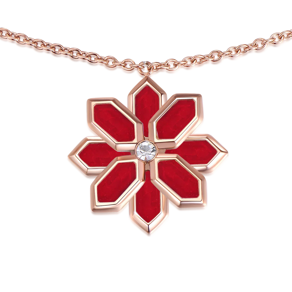 Lotus / Bracelet Red Rose Gold