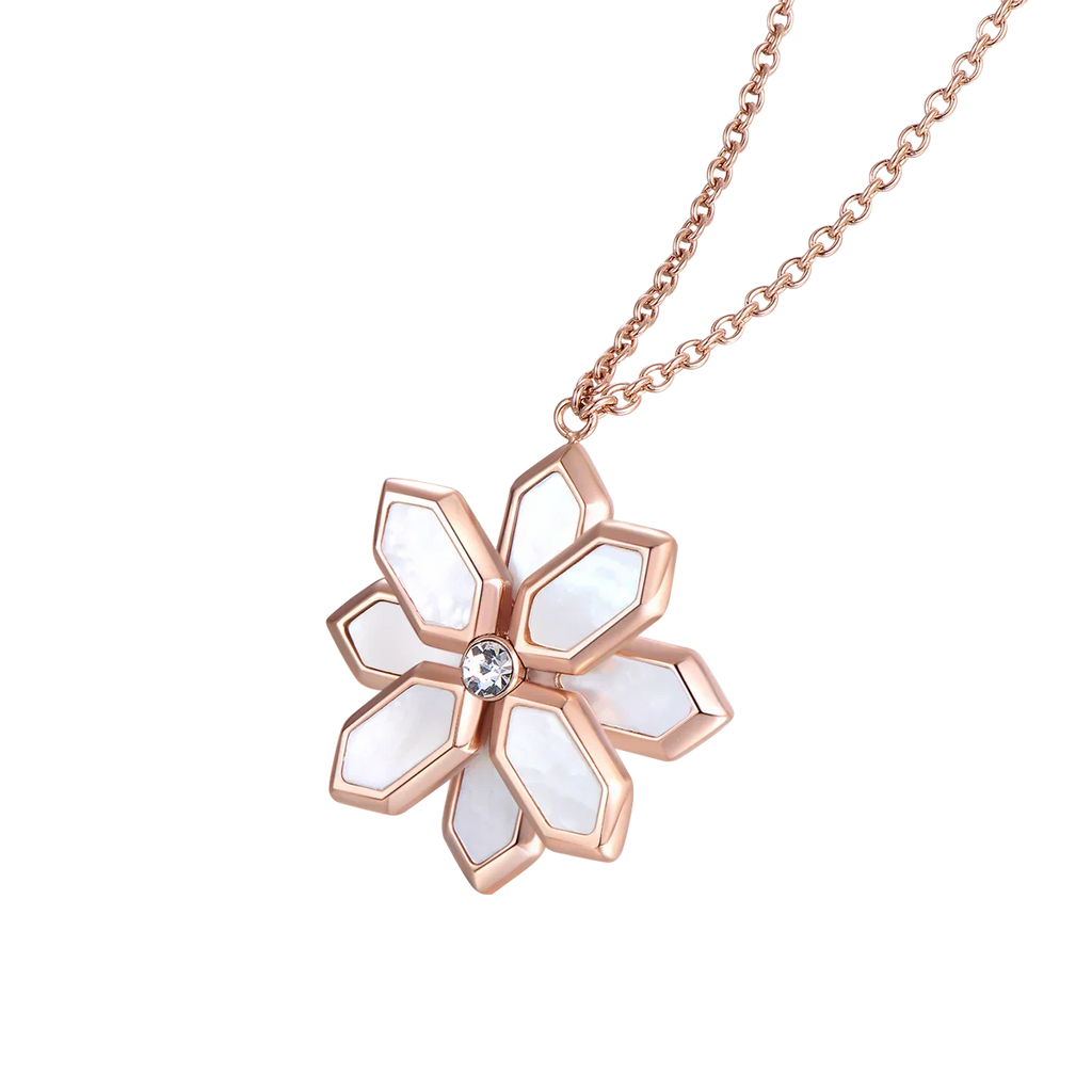 Lotus / Necklace Pearl Rose Gold