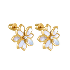 Lotus / Earrings Pearl Gold