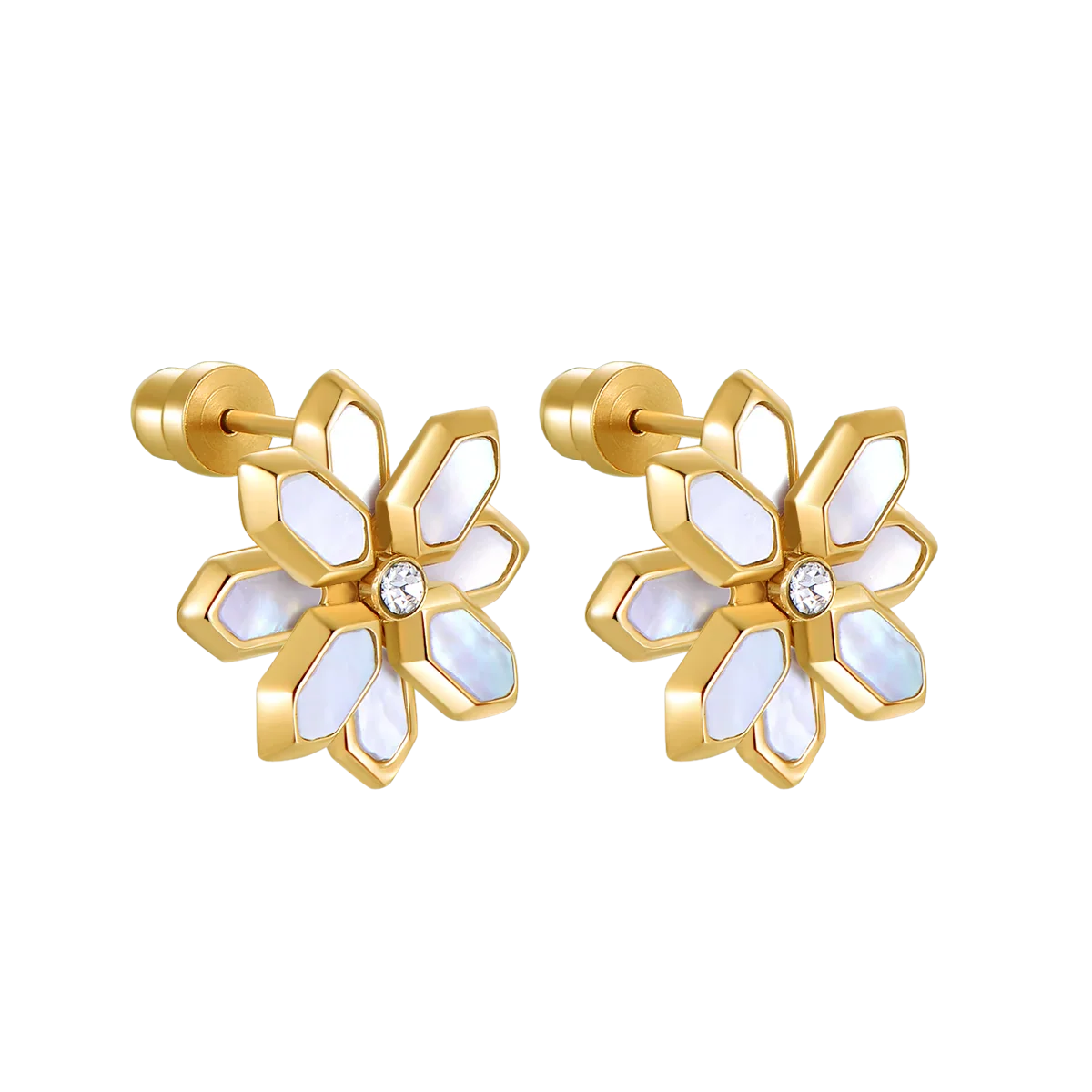 Lotus / Earrings Pearl Gold