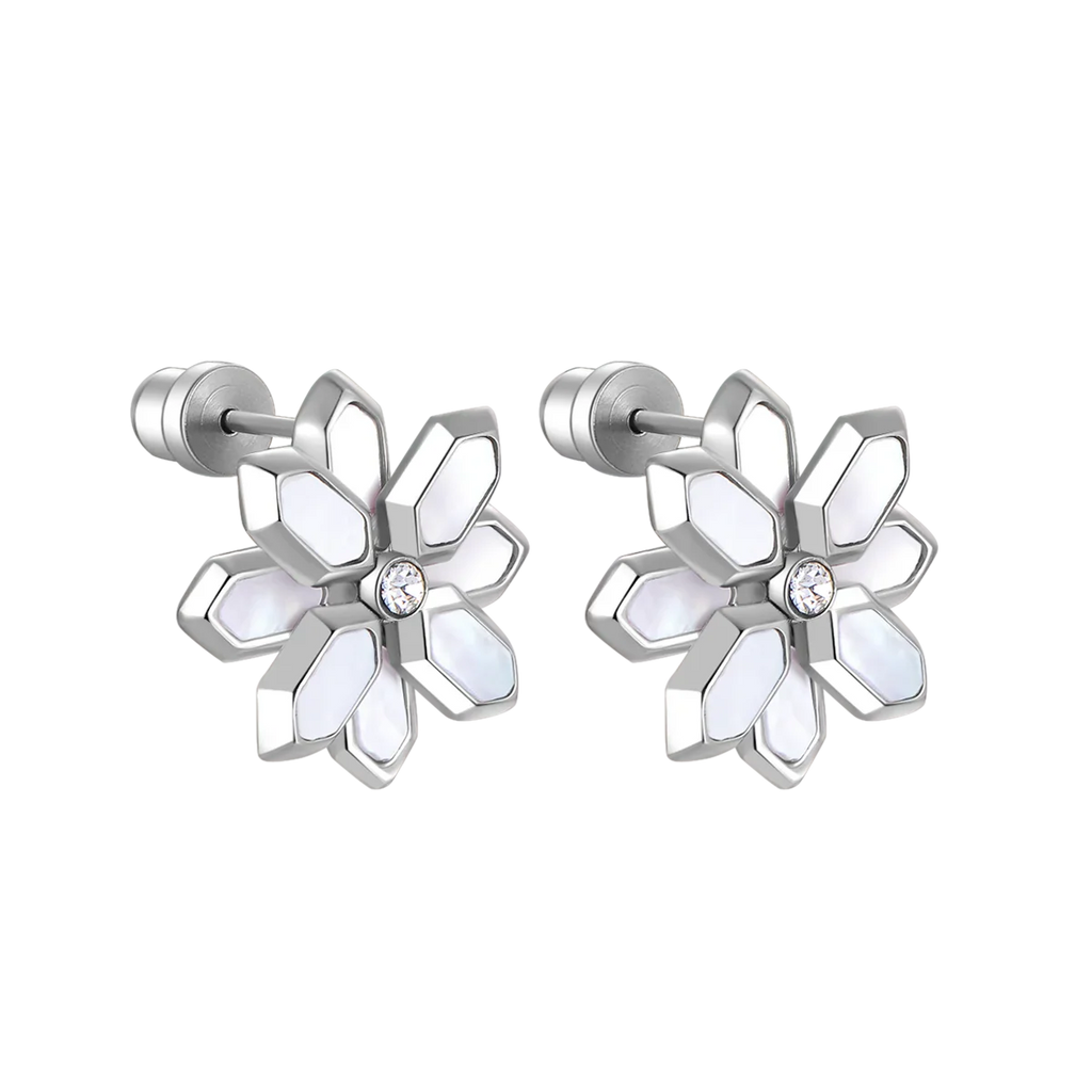 Lotus / Earrings Pearl Silver