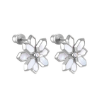 Lotus / Earrings Pearl Silver