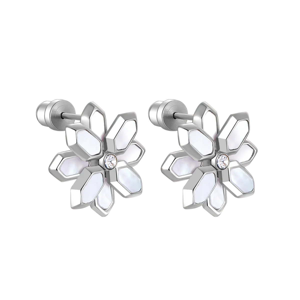 Lotus / Earrings Pearl Silver