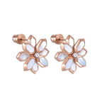 Lotus / Earrings Pearl Rose Gold