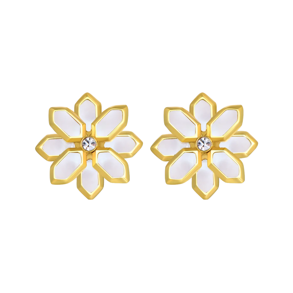Lotus / Earrings Pearl Gold