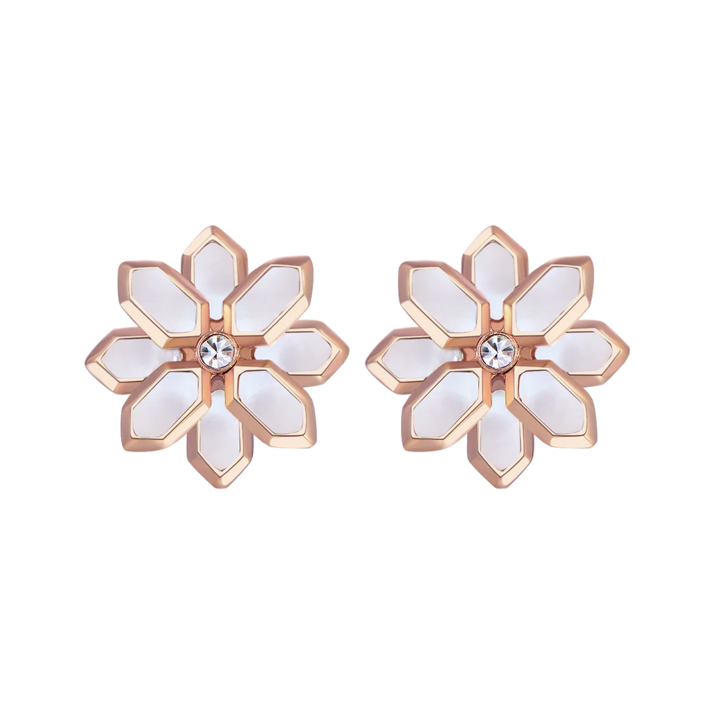 Lotus / Earrings Pearl Rose Gold