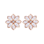 Lotus / Earrings Pearl Rose Gold