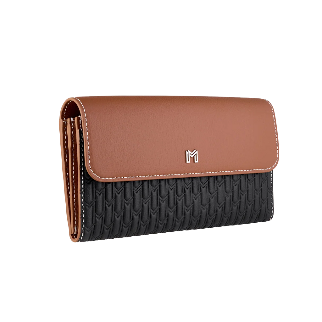 Camel Leather Black & Tan / Silver