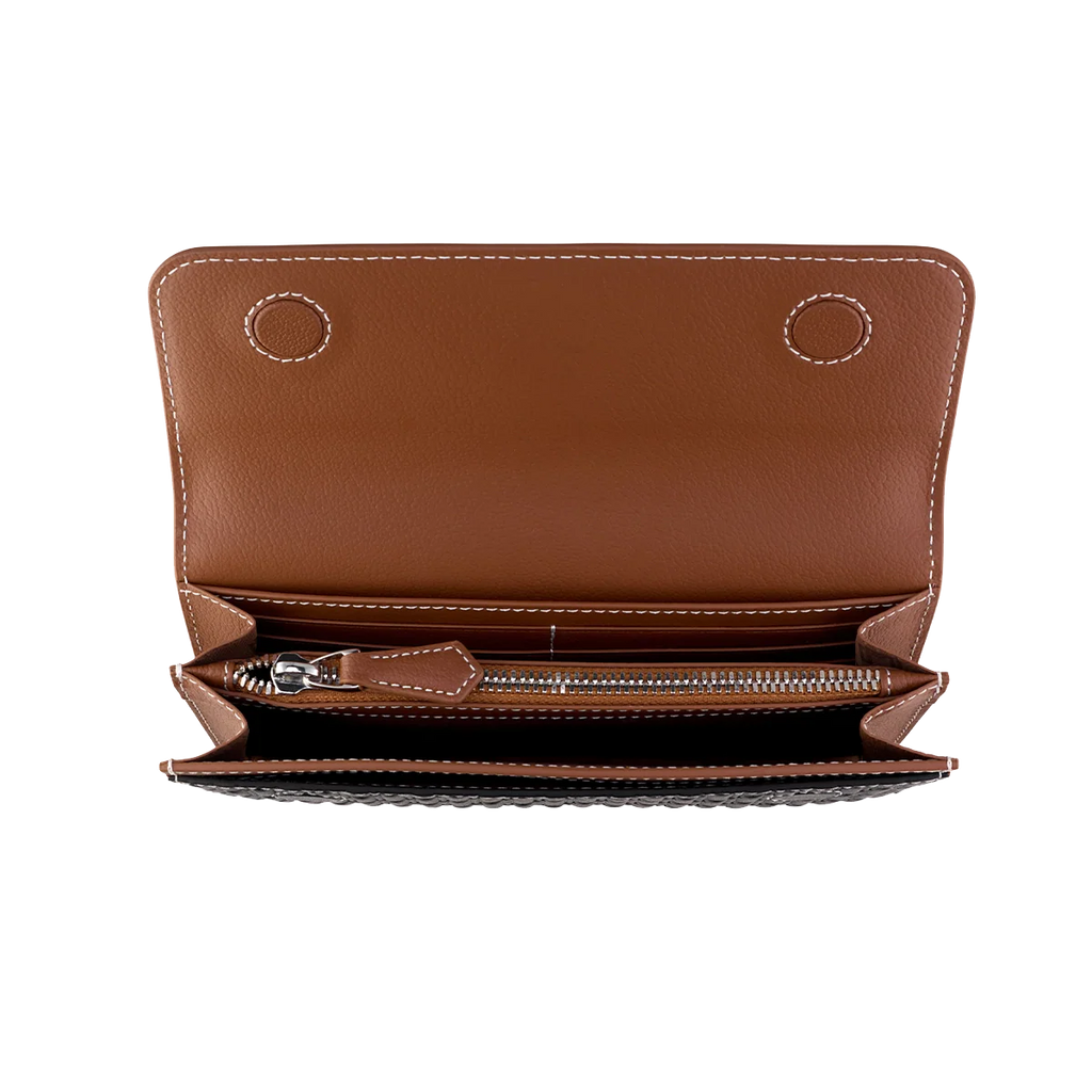 Camel Leather Black & Tan / Silver