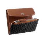 Camel Leather Black & Tan / Silver