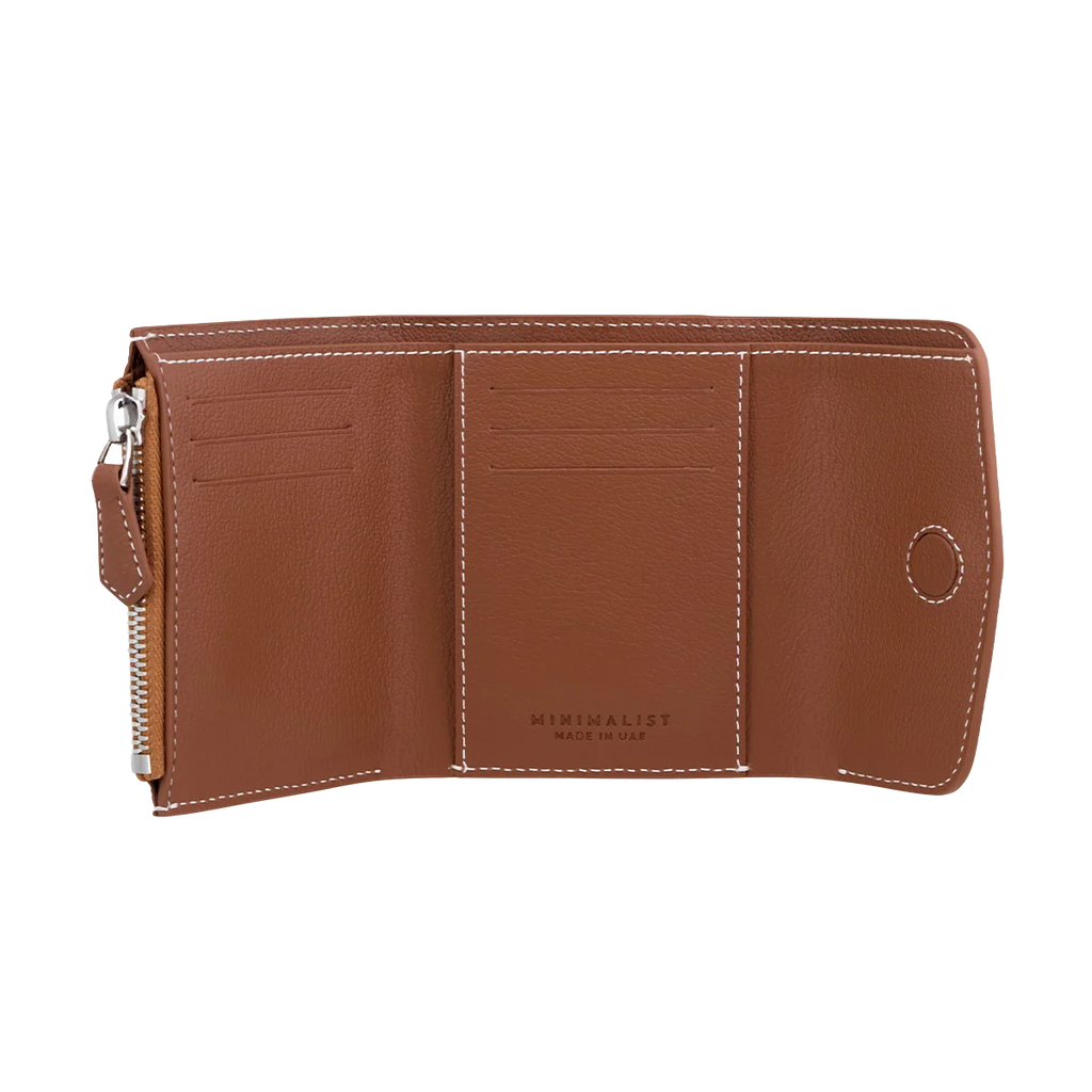 Camel Leather Black & Tan / Silver