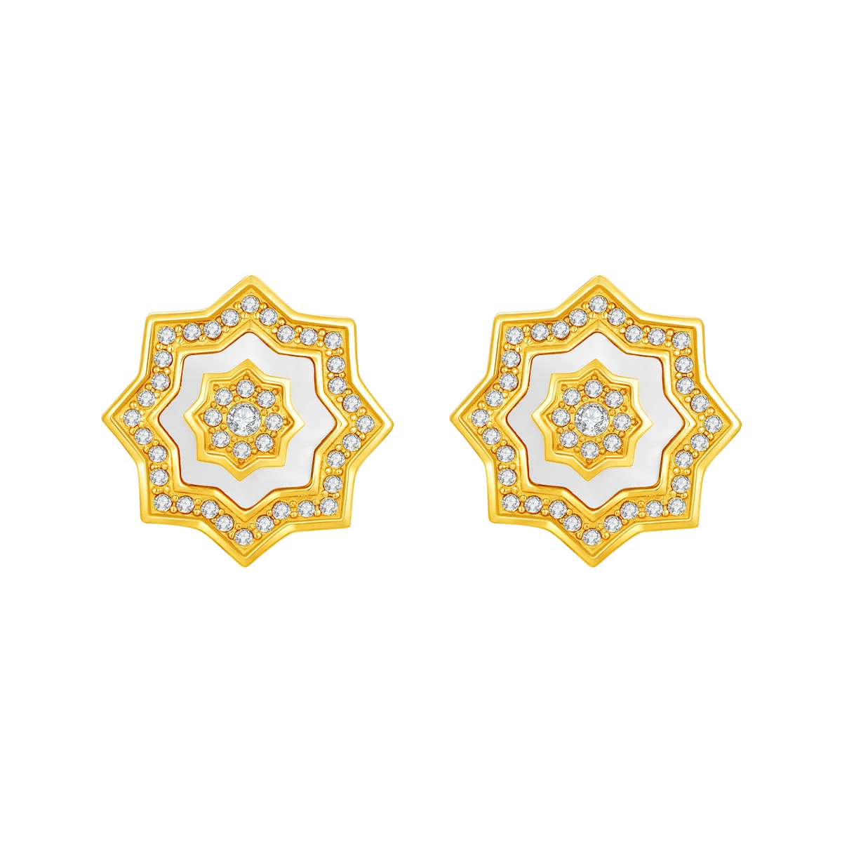 Najm / Earrings Pearl Gold