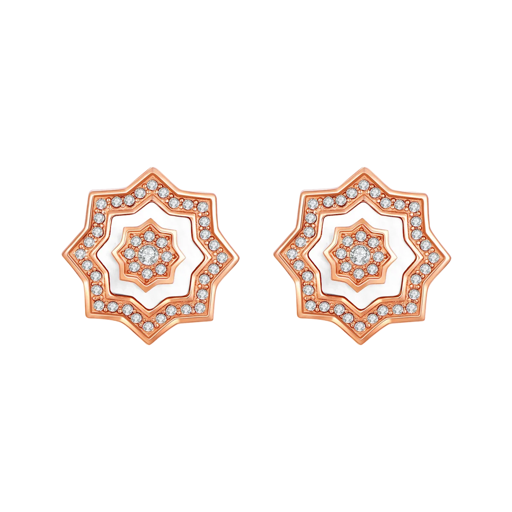 Najm / Earrings Pearl Rose Gold