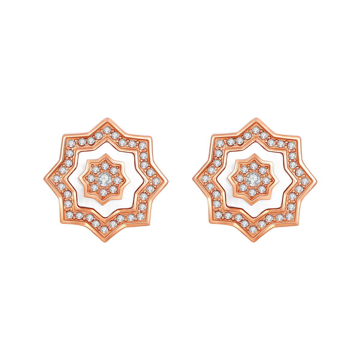 Najm / Earrings Pearl Rose Gold