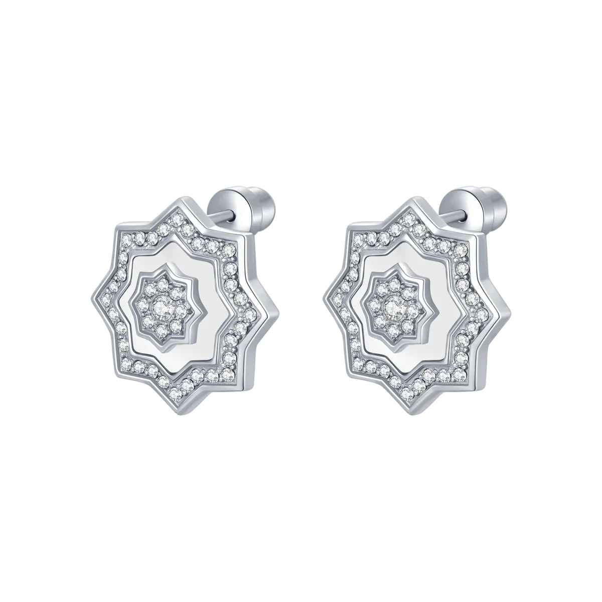 Najm / Earrings Pearl Silver