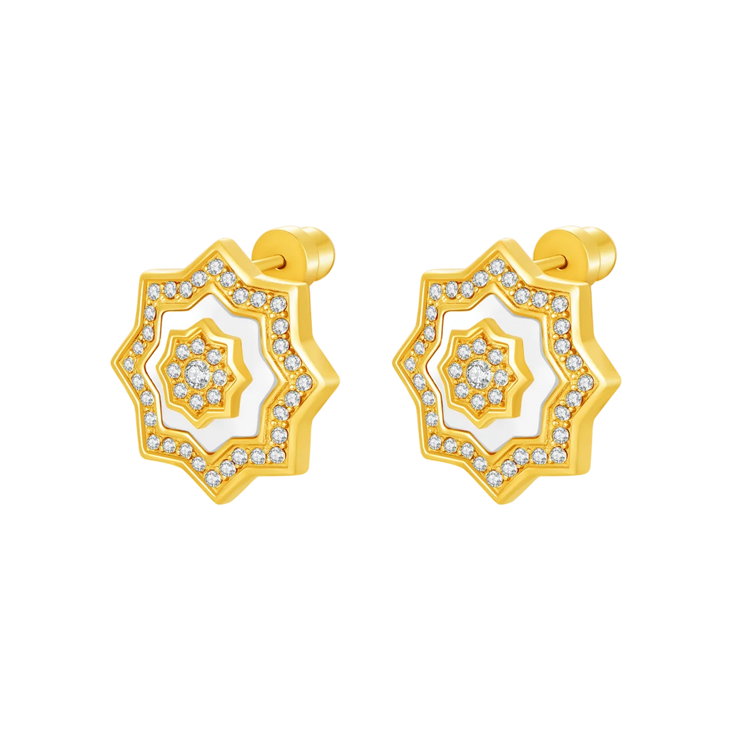 Najm / Earrings Pearl Gold