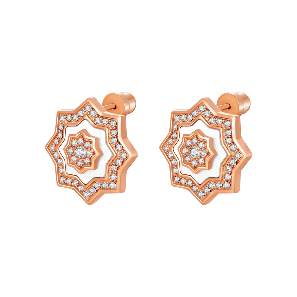 Najm / Earrings Pearl Rose Gold