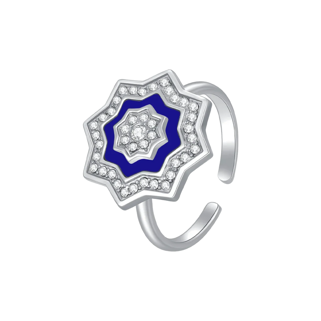نجم / طقم أزرق فضي