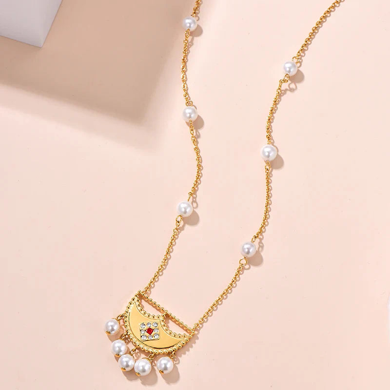 Shnaf / Necklace Pearl Gold