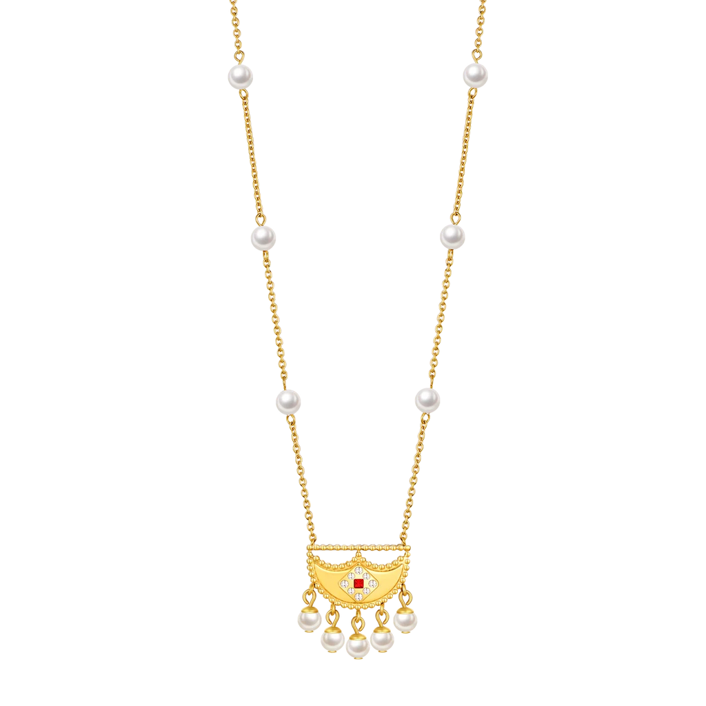 Shnaf / Necklace Pearl Gold
