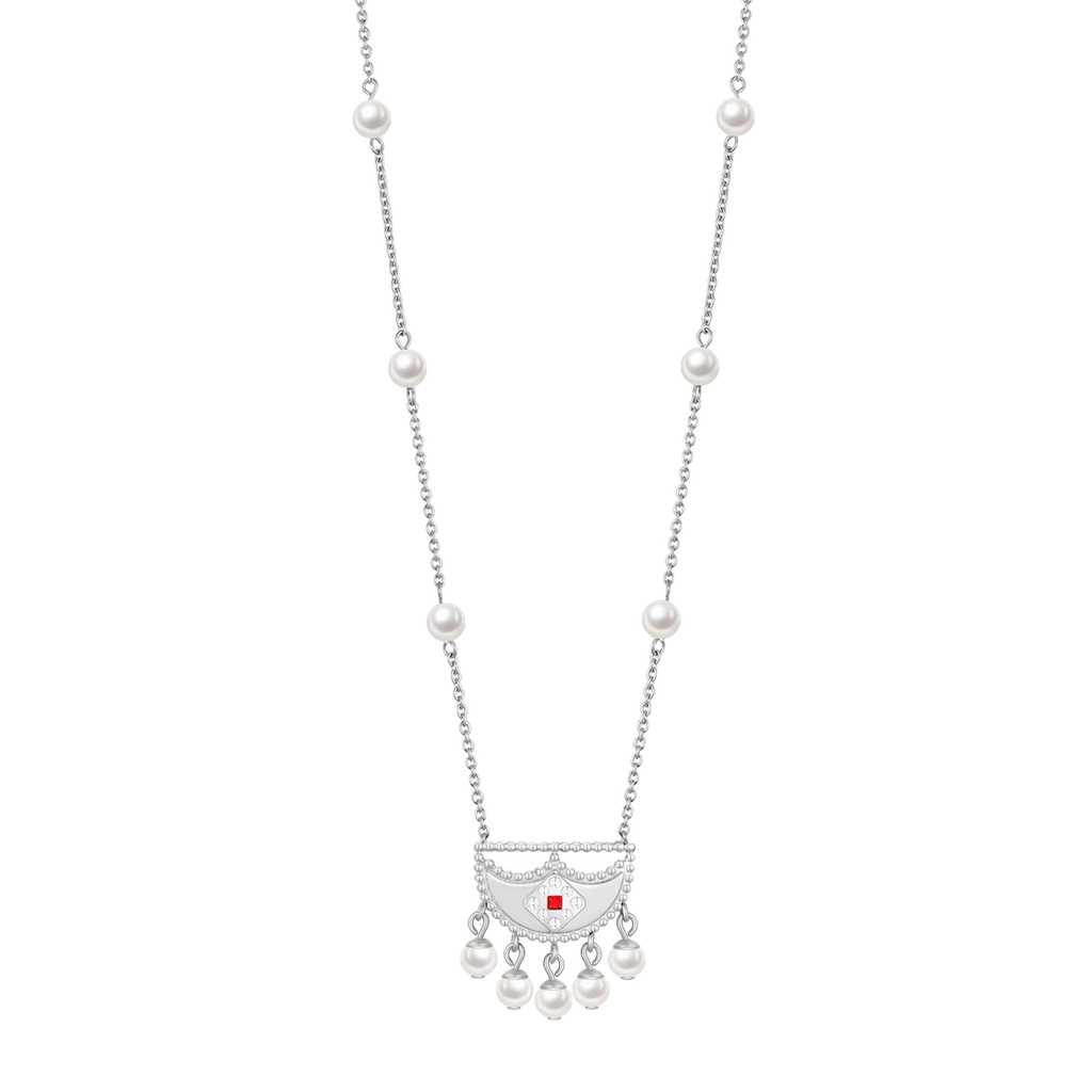 Shnaf / Necklace Pearl Silver