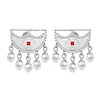 Shnaf / Earrings Pearl Silver