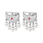 Shnaf / Earrings Pearl Silver