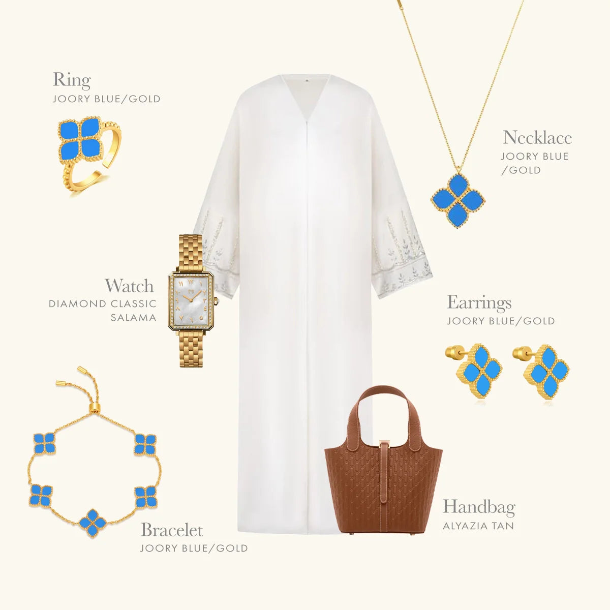 Joory / Earrings Teal Gold