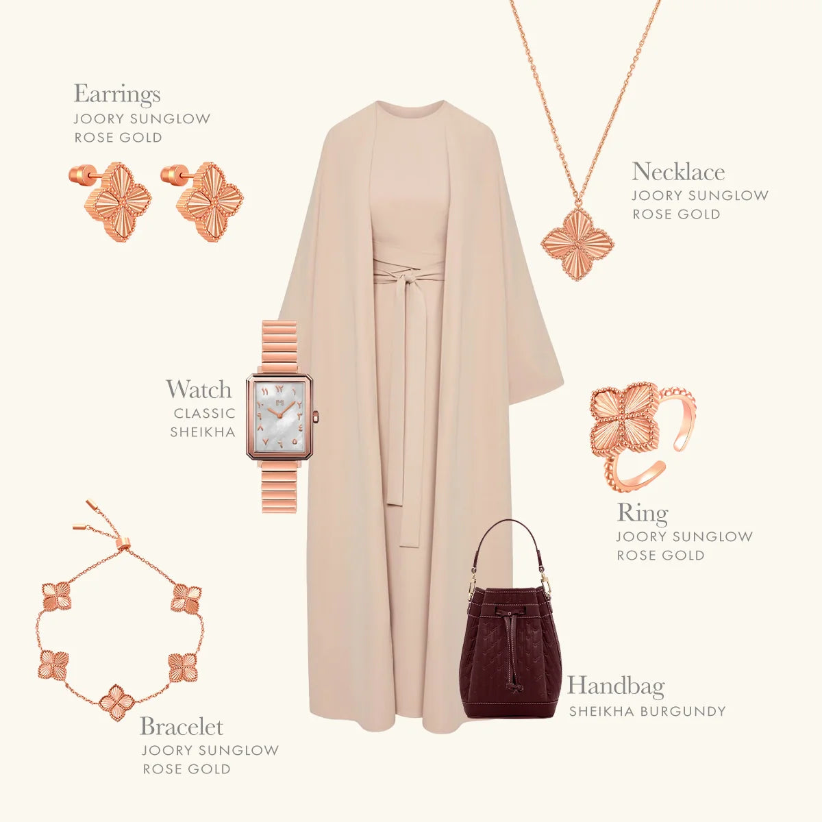 Joory / Set Sunglow Rose Gold