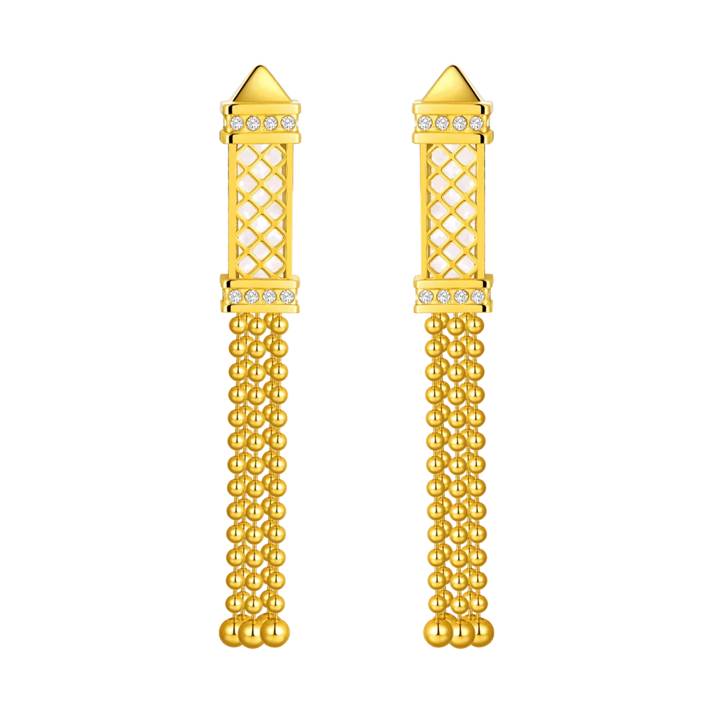 Tassel / Earrings Pearl Gold
