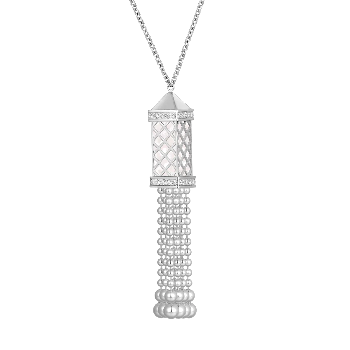 Tassel / Necklace Pearl Silver
