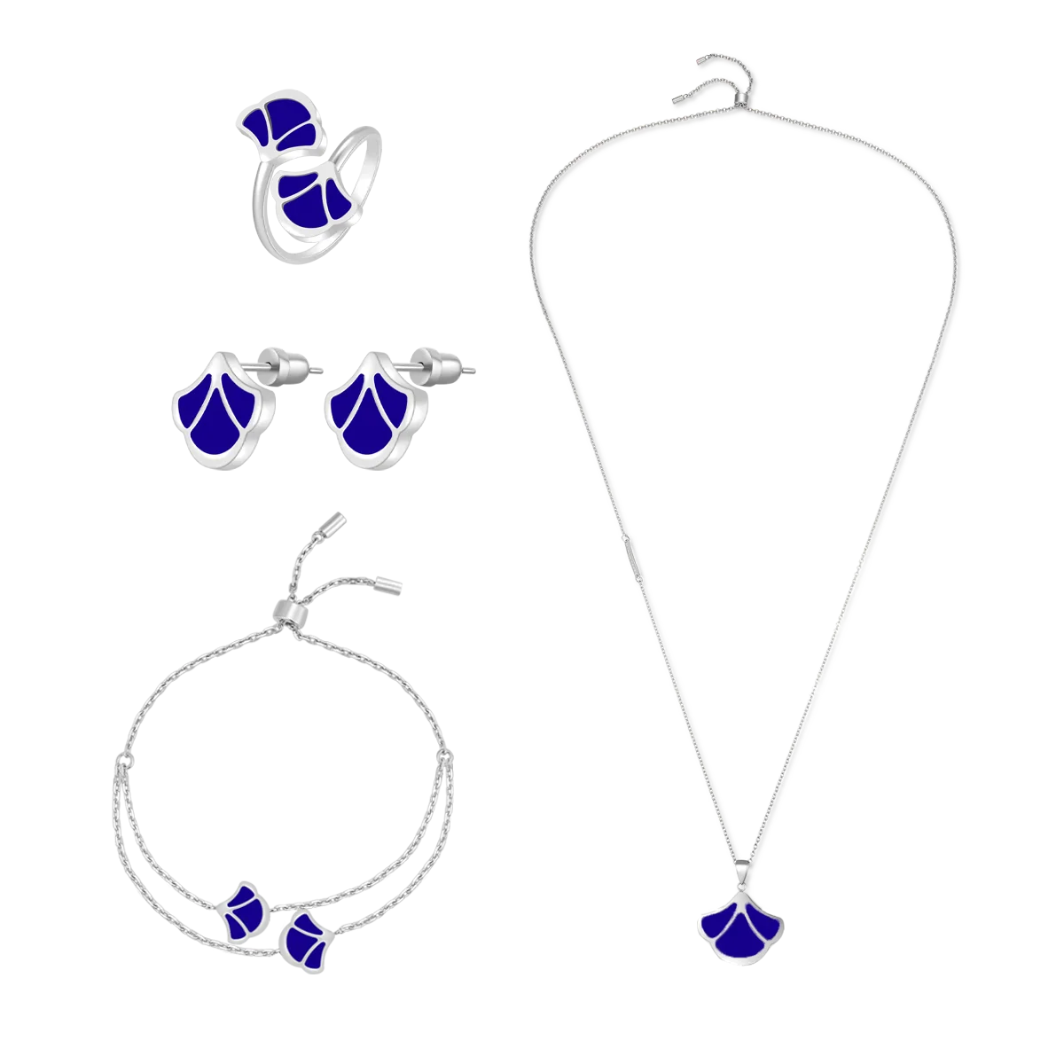Tulip / Set Blue Silver