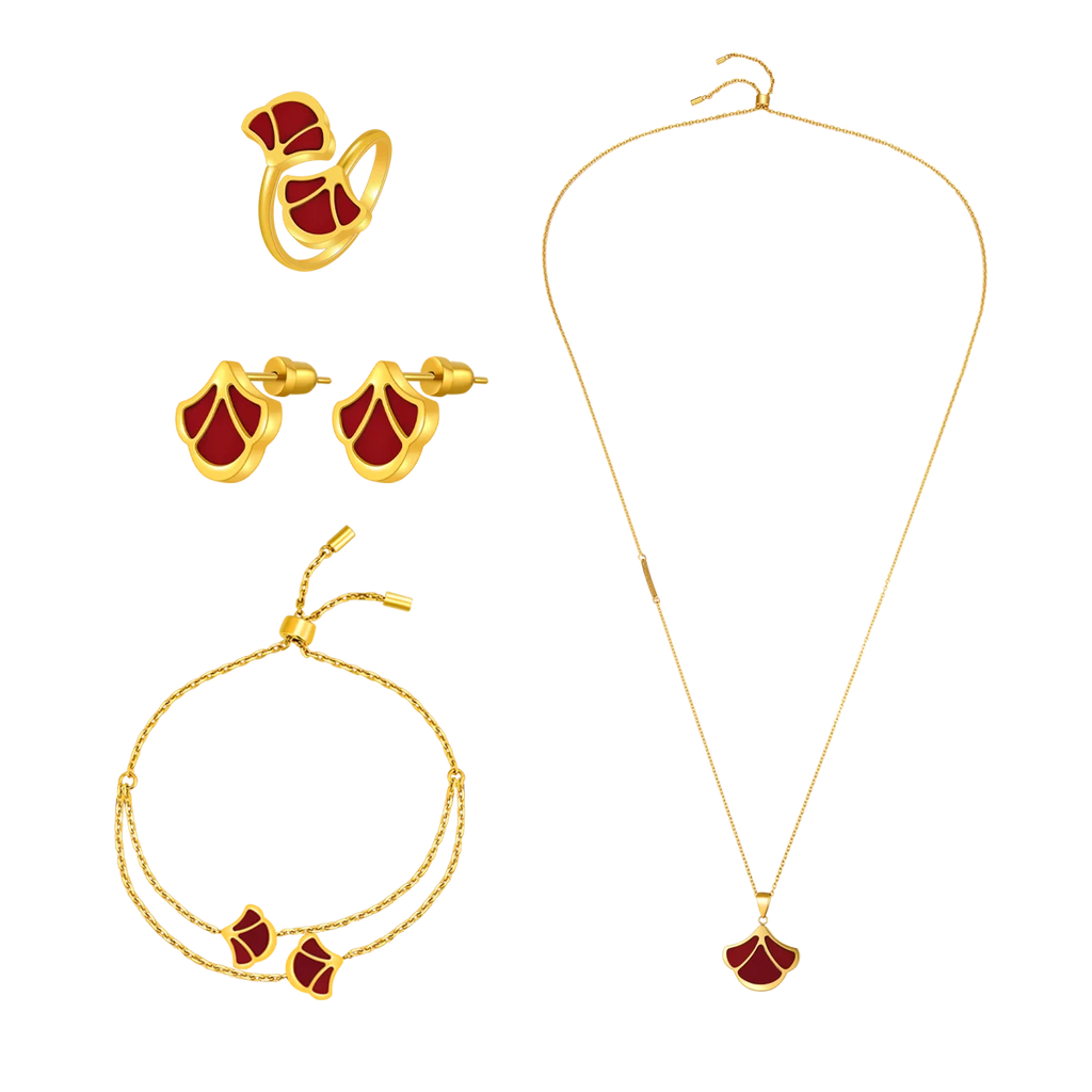 Tulip / Set Red Gold