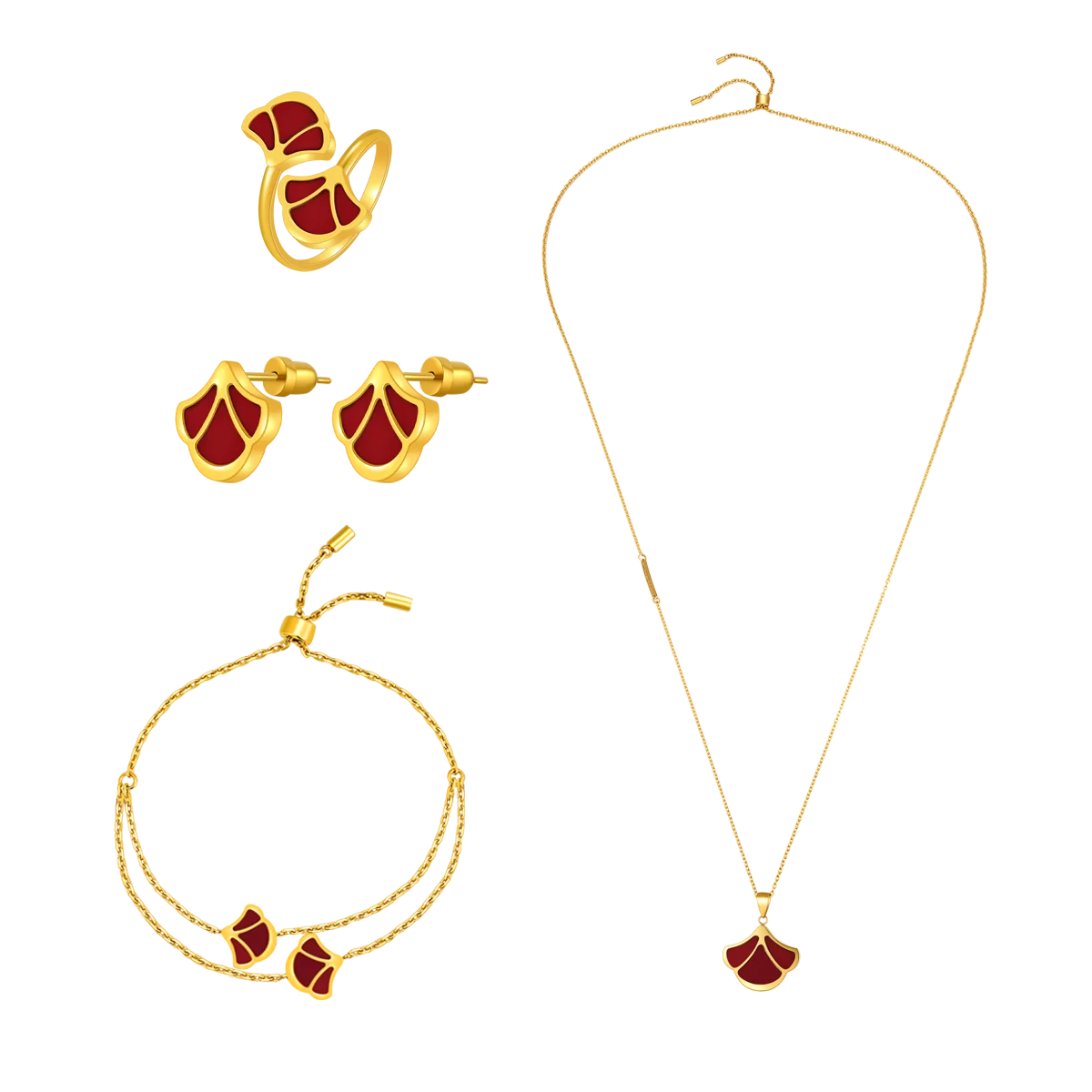 Tulip / Set Red Gold