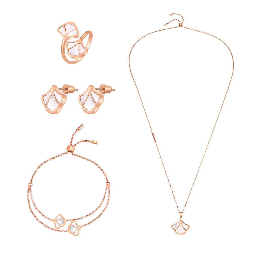 Tulip / Set Pearl Rose Gold