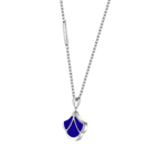 Tulip / Necklace Blue Silver