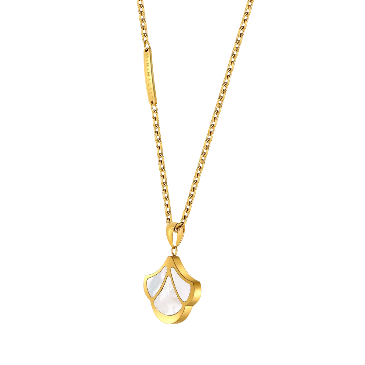 Tulip / Necklace Pearl Gold