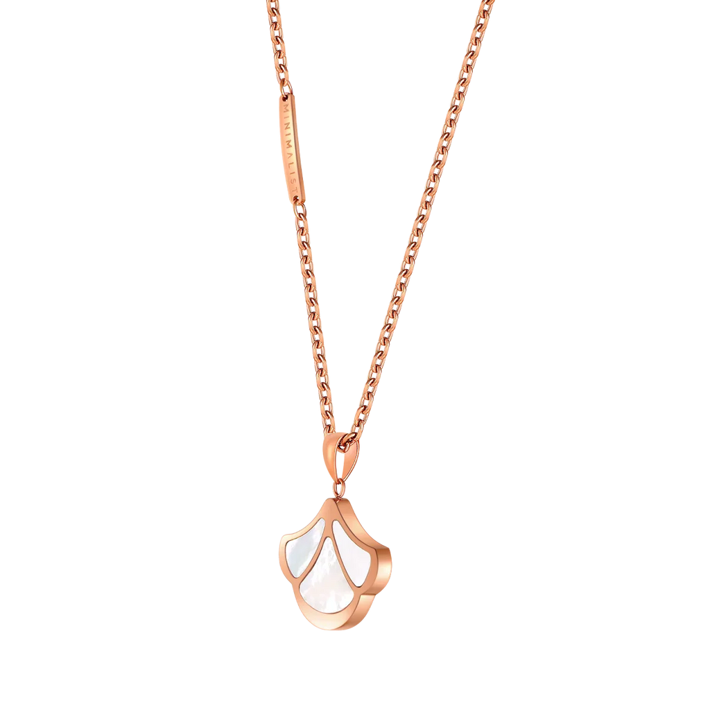 Tulip / Necklace Pearl Rose Gold