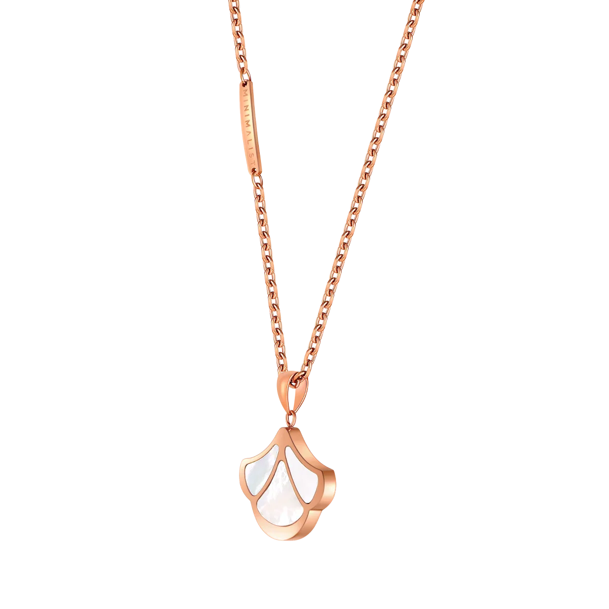 Tulip / Necklace Pearl Rose Gold