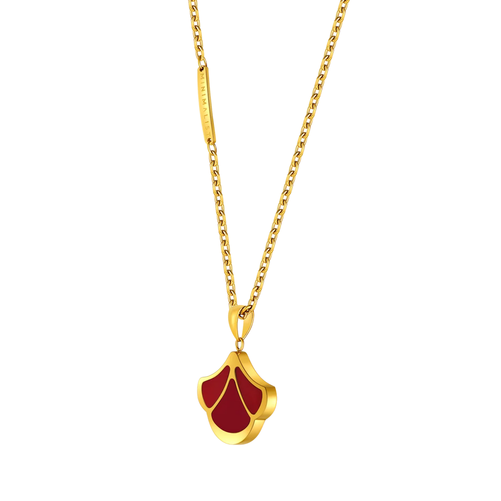 Tulip / Necklace Red Gold