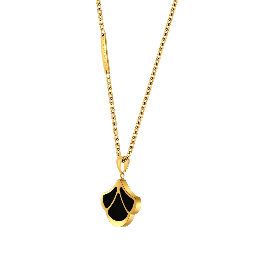 Tulip / Necklace Black Gold