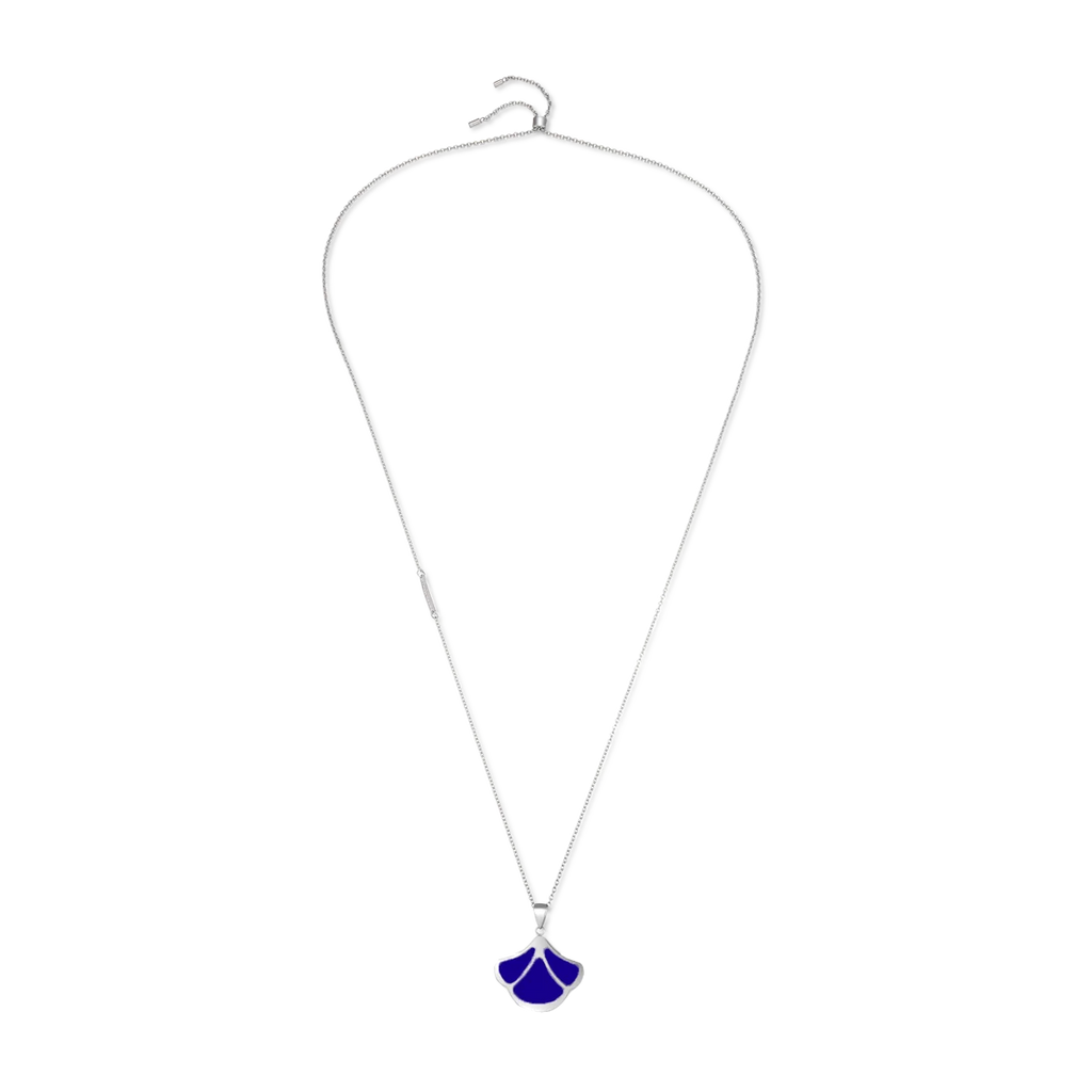 Tulip / Necklace Blue Silver