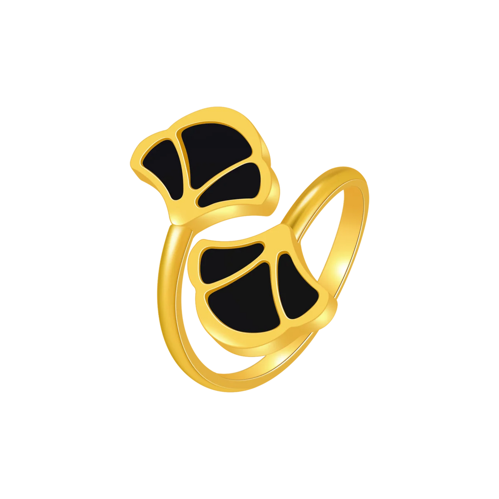 Tulip / Ring Black Gold
