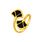 Tulip / Ring Black Gold