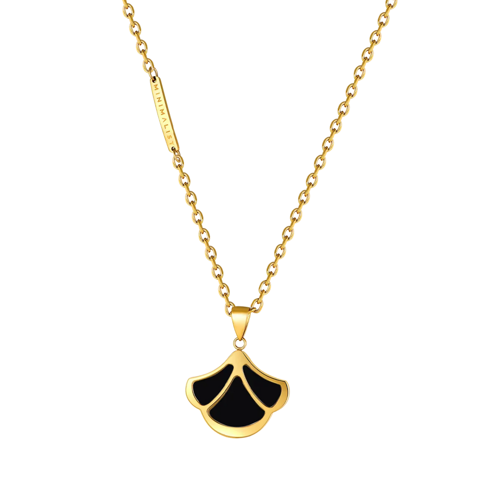 Tulip / Necklace Black Gold