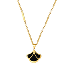 Tulip / Necklace Black Gold