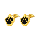 Tulip / Earrings Black Gold